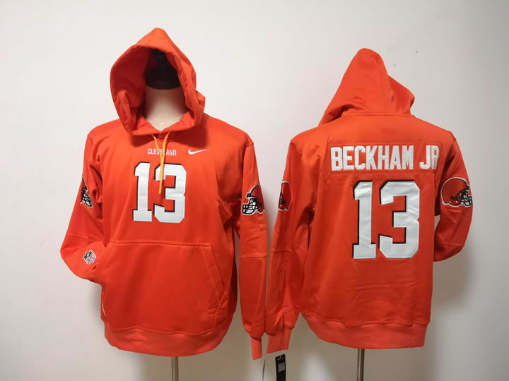 Nike Browns 13 Odell Beckham Jr Orange All Stitched Hooded Sweatshirt,We sell and wholesale Nike Browns 13 Odell Beckham Jr Orange All Stitched Hooded Sweatshirt on line form chian!